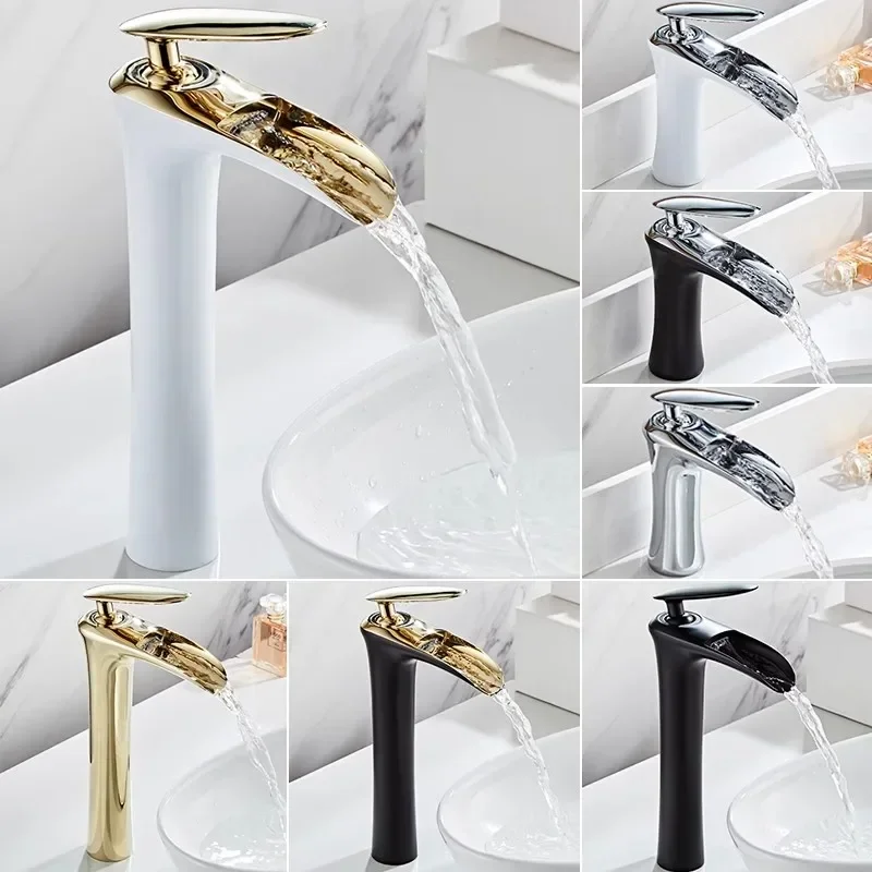 Basin Faucet Gold Bathroom Faucet Waterfall Basin Mixer Tap Bath White Gold Faucet Brass Sink Water Crane Silver
Basin Faucet Gold Bathroom Faucet Waterfall Basin Mixer Tap Bath White Gold Faucet Brass Sink Water Crane Silver