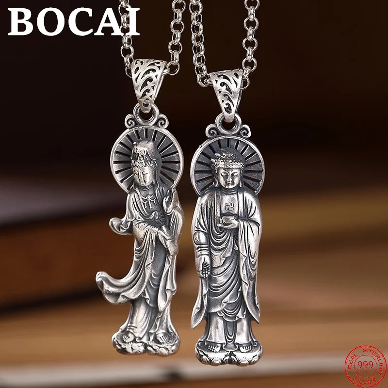 BOCAI 100% S999 серебряные подвески для мужчин и женщин Avalokitesvara Tathagata буддийский покровитель Амулет Бесплатная доставка
BOCAI 100% S999 серебряные подвески для мужчин и женщин Avalokitesvara Tathagata буддийский покровитель Амулет Бесплатная доставка