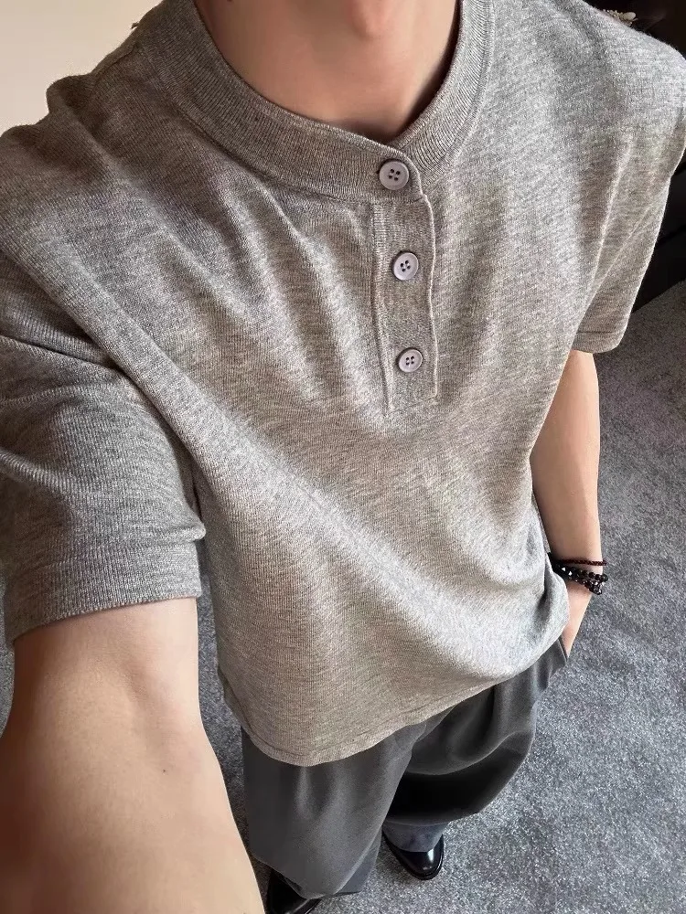 ay Knitted ort Sve irt American Sle Summer Thin Cleanfit f Sve Henry Collar T-irt for Men Casual Wear
ay Knitted ort Sve irt American Sle Summer Thin Cleanfit f Sve Henry Collar T-irt for Men Casual Wear