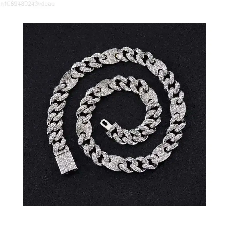 Hip Hop 15MM Bling Iced Out Necklace Bracelet Set Alloy Rhinestones Miami Cuban Link Chain Necklace for Men Jewelry Sets
Hip Hop 15MM Bling Iced Out Necklace Bracelet Set Alloy Rhinestones Miami Cuban Link Chain Necklace for Men Jewelry Sets