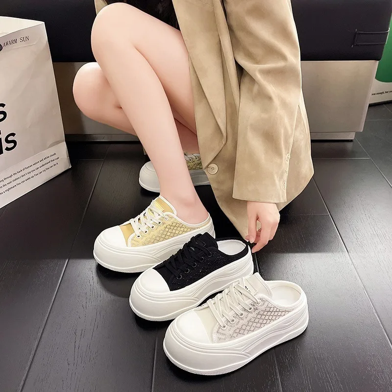K-stylefashion Heightened Half Slippers Women's Outwearnew Arrivaleasiest for Matchthick Solepetites Lazy Sports Sandals
K-stylefashion Heightened Half Slippers Women's Outwearnew Arrivaleasiest for Matchthick Solepetites Lazy Sports Sandals