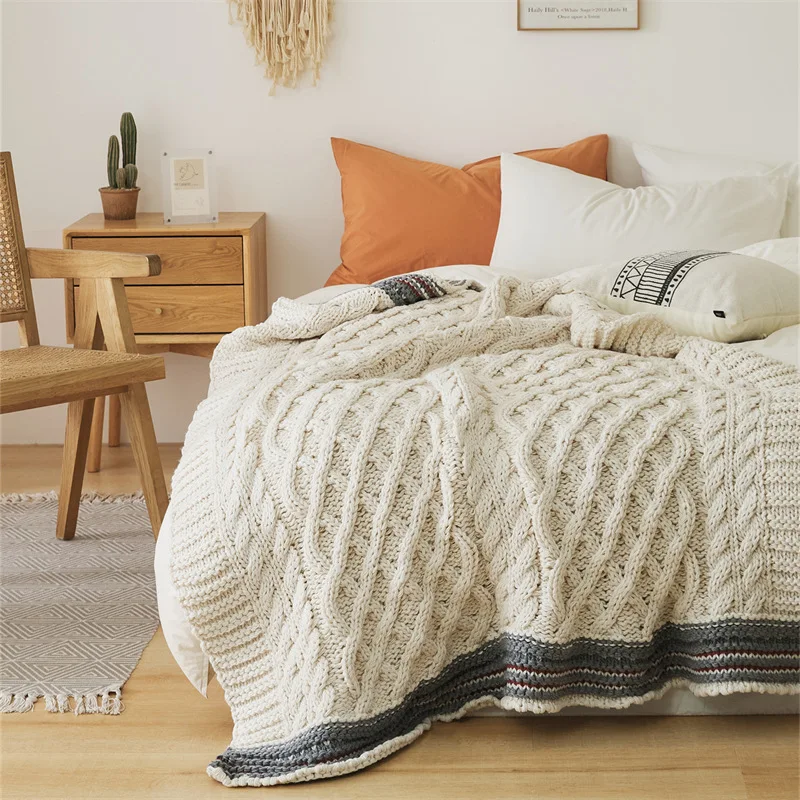 Nordic Luxury Cable Knit Handwoven Throw Blanket | Textured Bedspread & Nap Blanket | Multi-Use Decorative Sofa Cover
Nordic Luxury Cable Knit Handwoven Throw Blanket | Textured Bedspread & Nap Blanket | Multi-Use Decorative Sofa Cover