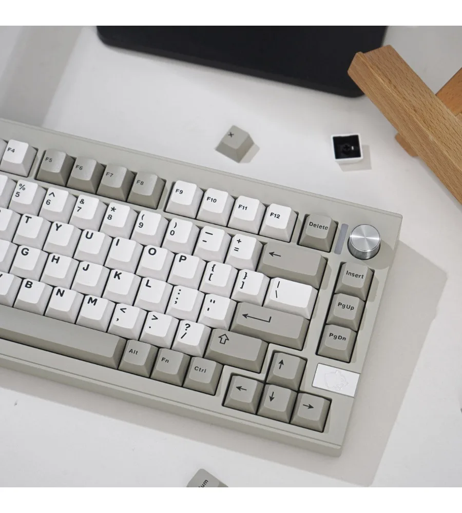 Gray and white personalized mechanical keyboard two-color keycaps Abs small full set Cherry original height
Gray and white personalized mechanical keyboard two-color keycaps Abs small full set Cherry original height