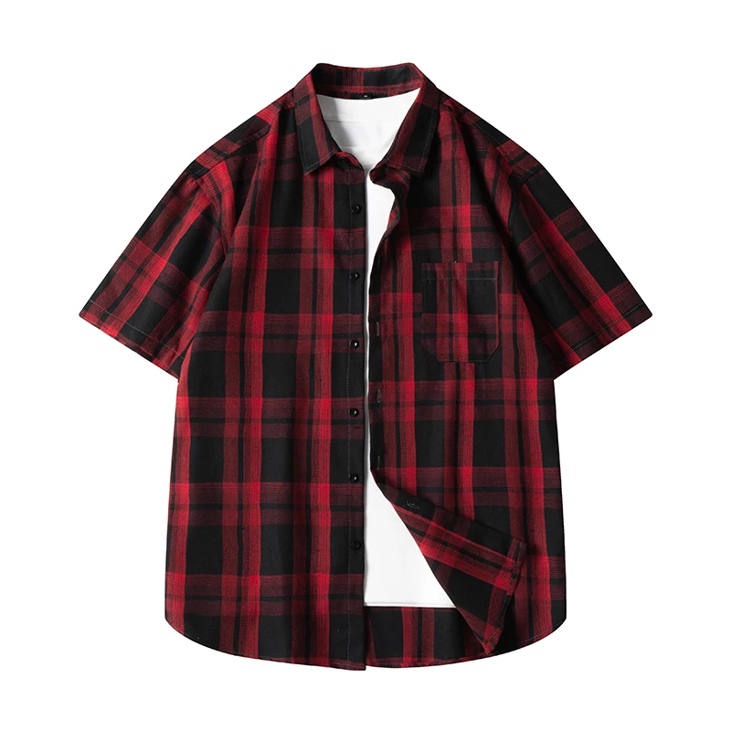 Men's Short Sleeve Plaid Shirt Cotton Blend Breathable Summer Casual Shirt Trendy Color Block Gradient Checkered Streetwear Tops
Men's Short Sleeve Plaid Shirt Cotton Blend Breathable Summer Casual Shirt Trendy Color Block Gradient Checkered Streetwear Tops