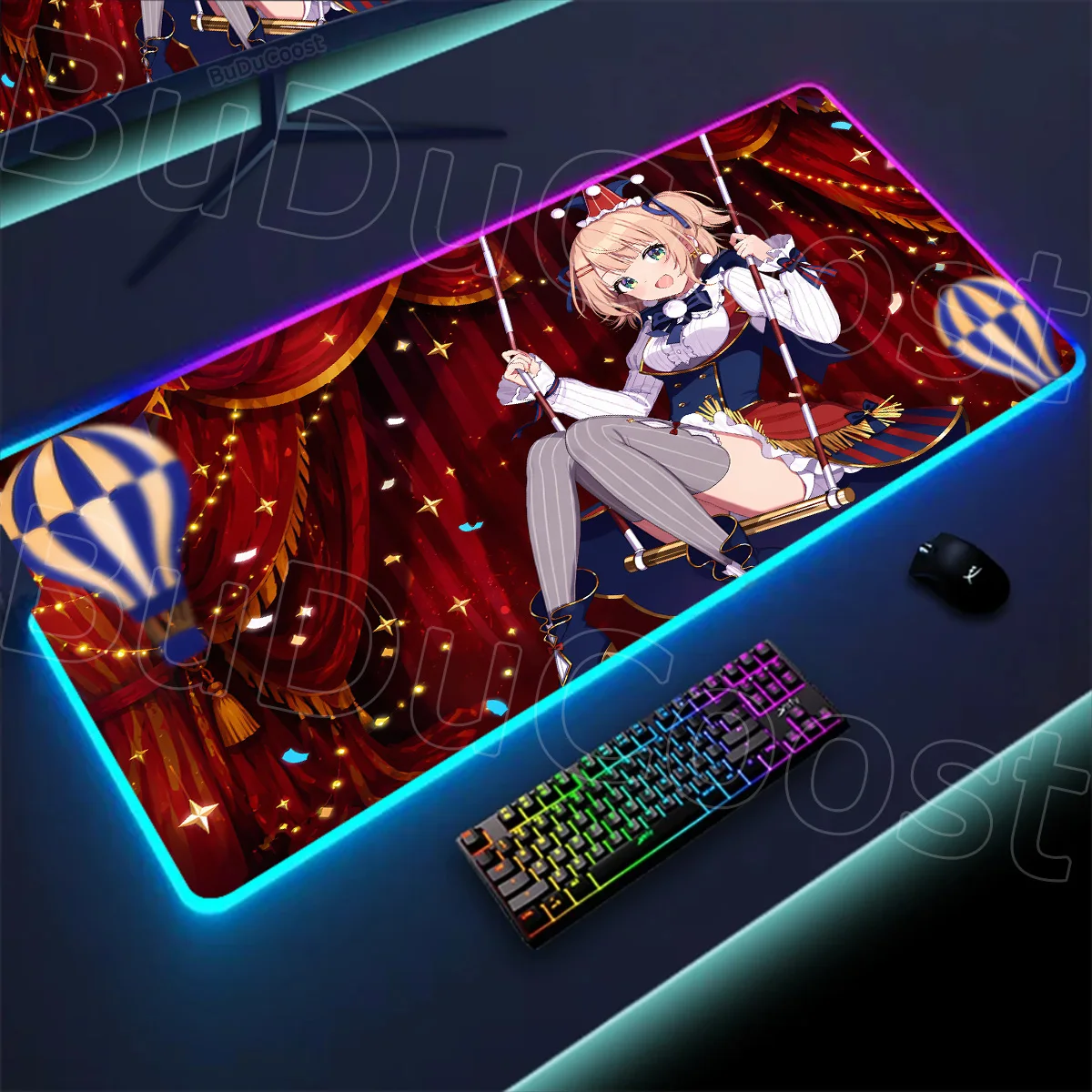 LED Table Pads Backlit Kawaii Girl Shigure Ui Popular songs Shukusei Loli Kami Requiem Shigure RGB Mouse Pad Aesthetic Desk Mats
LED Table Pads Backlit Kawaii Girl Shigure Ui Popular songs Shukusei Loli Kami Requiem Shigure RGB Mouse Pad Aesthetic Desk Mats