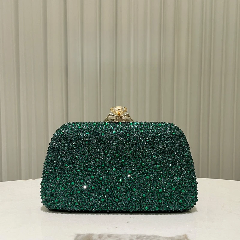 Luxury Bling Rhinestone Evening Purses Women's Elegant Ermerald Clutch Wedding Box Handbag with Long Chain Sac A Main Femme
Luxury Bling Rhinestone Evening Purses Women's Elegant Ermerald Clutch Wedding Box Handbag with Long Chain Sac A Main Femme