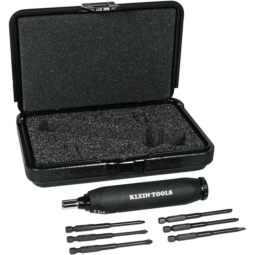 6-Piece USA-Made Torque Screwdriver Set with Assorted Bits and 1/4-Inch Nut Driver, Complete with Case
6-Piece USA-Made Torque Screwdriver Set with Assorted Bits and 1/4-Inch Nut Driver, Complete with Case