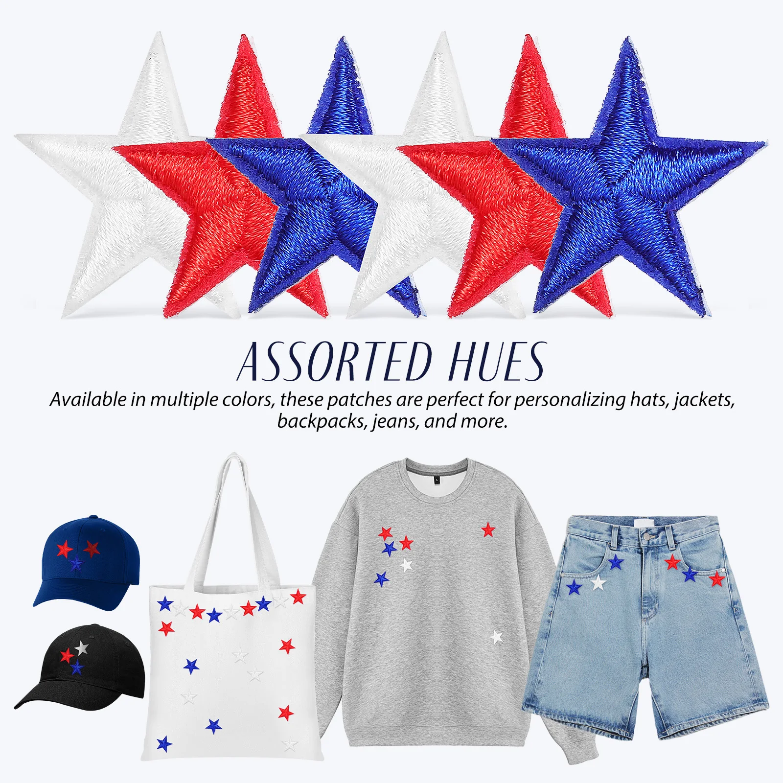 80Pcs Iron On Patches Embroidered Star Appliques Clothing Embellishments Decorative Patches For Fashion
80Pcs Iron On Patches Embroidered Star Appliques Clothing Embellishments Decorative Patches For Fashion