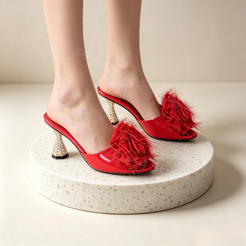 Red Mesh Flower Crystal Strange Style Heels Slippers Slip On Women Shoes Peep Toe Party Banquet Dating 2026 Zapatos Para Mujere
Red Mesh Flower Crystal Strange Style Heels Slippers Slip On Women Shoes Peep Toe Party Banquet Dating 2026 Zapatos Para Mujere