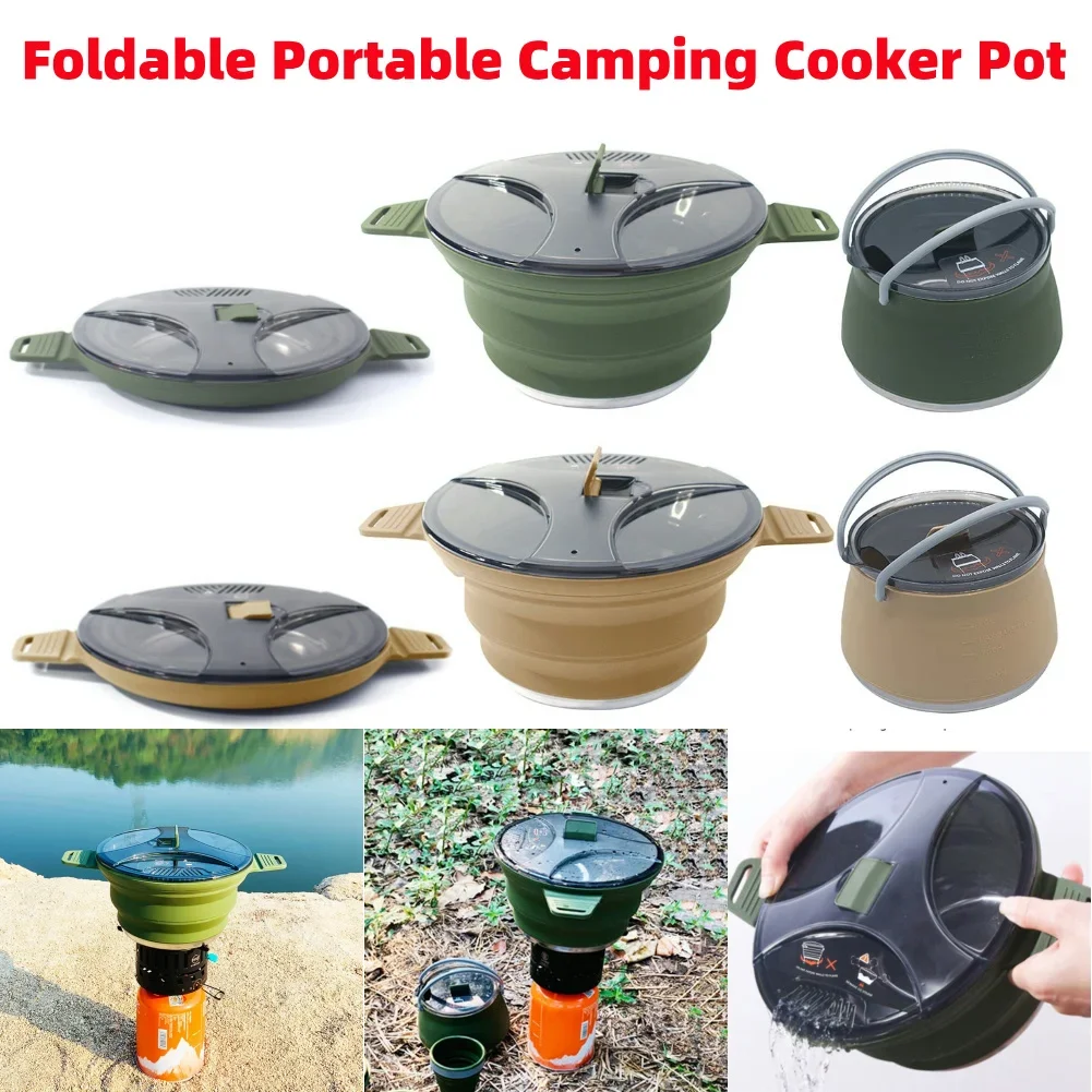 Складной портативный походный горшок для приготовления пищи, экономия места, походный чайник, посуда, горшок, термостойкий с ручкой, уличный пикник, путешествия
Складной портативный походный горшок для приготовления пищи, экономия места, походный чайник, посуда, горшок, термостойкий с ручкой, уличный пикник, путешествия