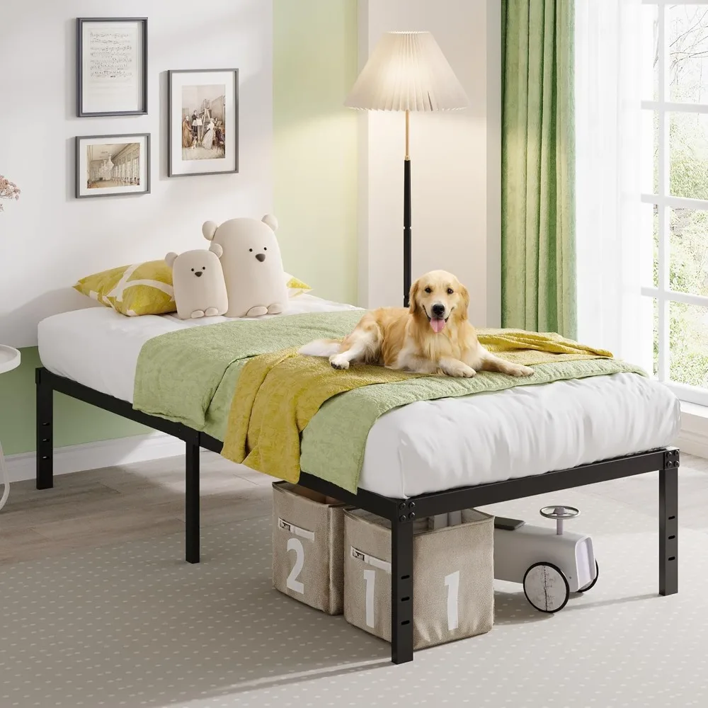 18 Inch Twin Bed Frame No Box Spring Needed, Heavy Duty Tall Metal Twin Platform Bed Frames
18 Inch Twin Bed Frame No Box Spring Needed, Heavy Duty Tall Metal Twin Platform Bed Frames