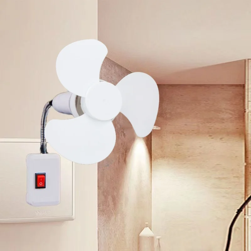 Socket Mini Fan E27 E26 Caliber Silent Screw In Small Fan For Bedroom Living Room Kitchen Office 85-265V
Socket Mini Fan E27 E26 Caliber Silent Screw In Small Fan For Bedroom Living Room Kitchen Office 85-265V