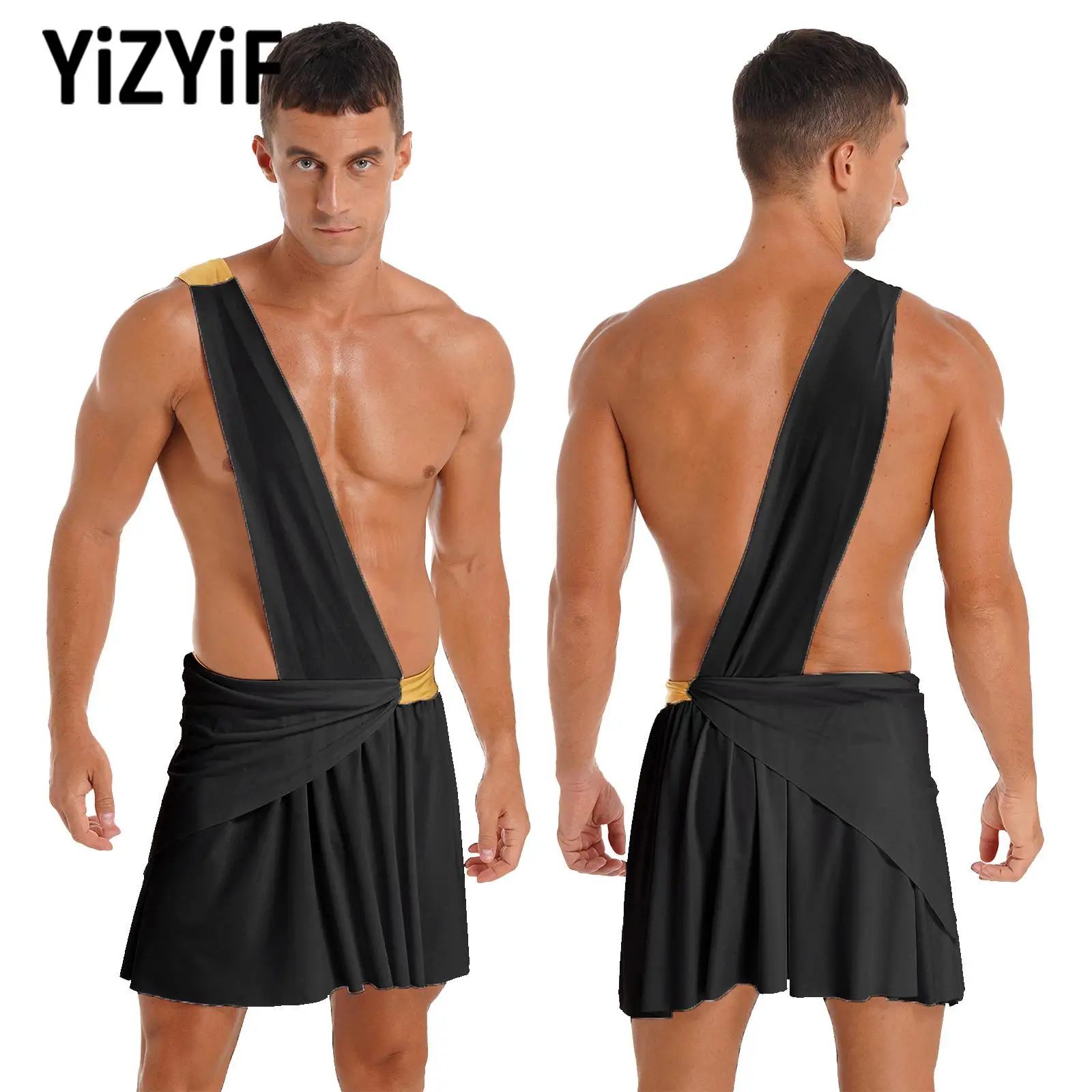 Mens One Shoulder Bodysuit Role Play Costume Halloween Theme Party Strap Contrast Color Waistband Ruffle Skirt
Mens One Shoulder Bodysuit Role Play Costume Halloween Theme Party Strap Contrast Color Waistband Ruffle Skirt