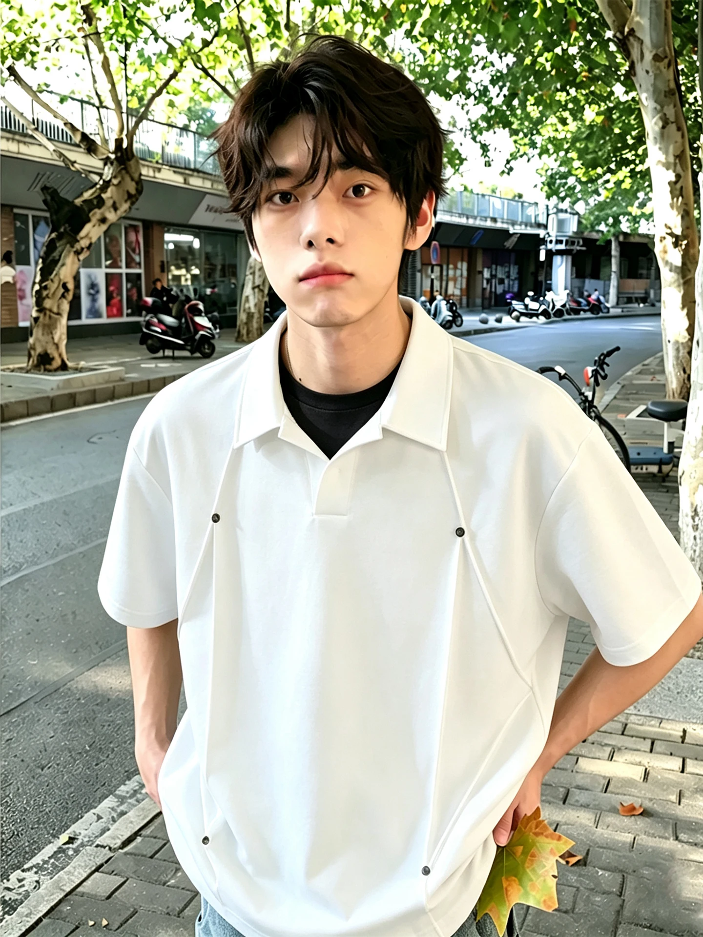 American Style Men's Short Sleeve Shirt with Rivet Design Heavyweight Hardwearing Summer Flip Collar T-shirt Casual Fashion
American Style Men's Short Sleeve Shirt with Rivet Design Heavyweight Hardwearing Summer Flip Collar T-shirt Casual Fashion