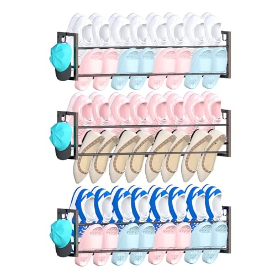 Wall Mounted Shoe Rack for Narrow Spaces Hanging Shoe Rack Holds Pairs 17"-30"Adjustable Heavy Duty Wall Shoe Storage with 6 St
Wall Mounted Shoe Rack for Narrow Spaces Hanging Shoe Rack Holds Pairs 17"-30"Adjustable Heavy Duty Wall Shoe Storage with 6 St