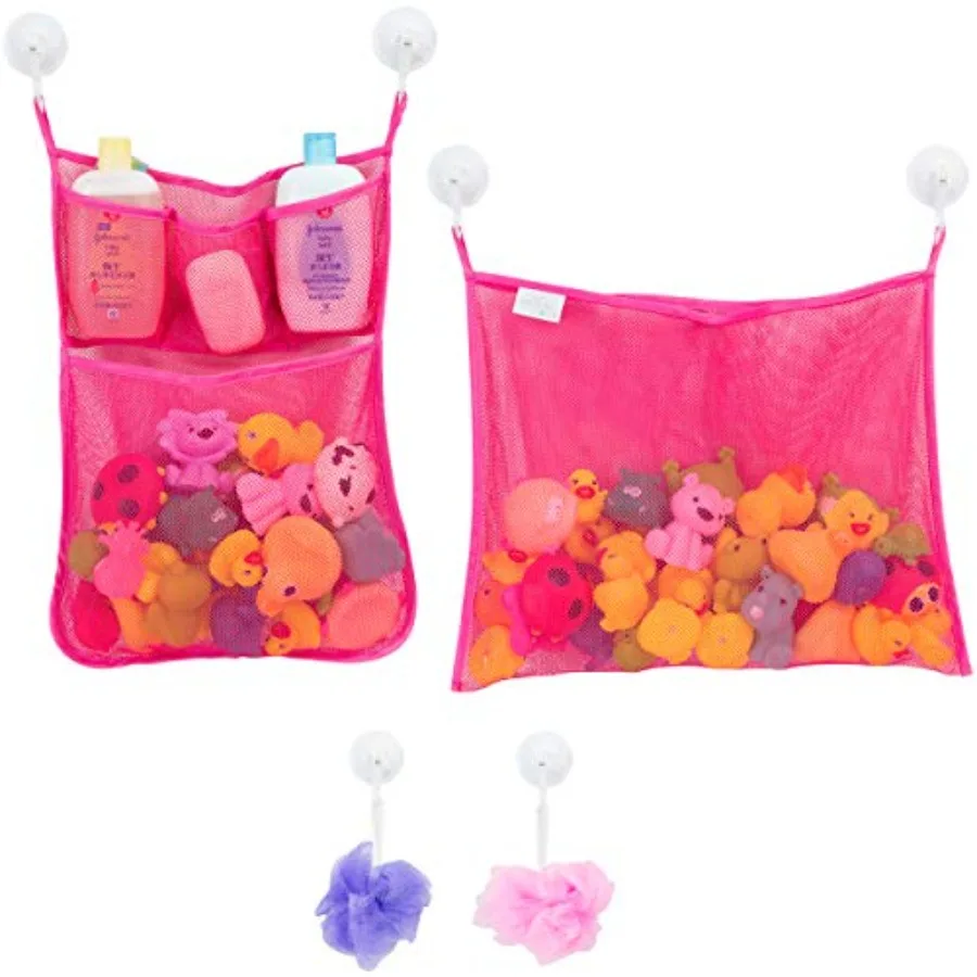 2 x Mesh Bath Toy Organizer + 6 Ultra Strong Hooks The Perfect Bathtub Toy Holder and Bathroom or Shower Caddy These Multi-use
2 x Mesh Bath Toy Organizer + 6 Ultra Strong Hooks The Perfect Bathtub Toy Holder and Bathroom or Shower Caddy These Multi-use