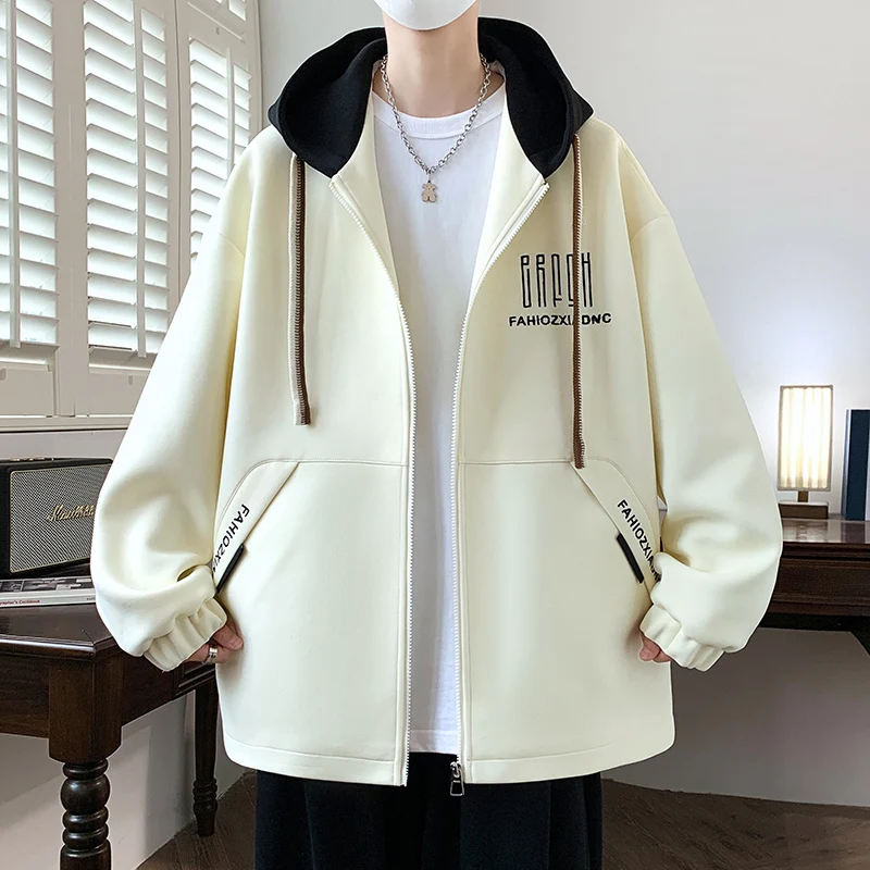 Мужская весенняя куртка-кардиган с капюшоном в американском стиле, модная молодежная толстовка на молнии, стандартная длина рукава, декоративная молния
Мужская весенняя куртка-кардиган с капюшоном в американском стиле, модная молодежная толстовка на молнии, стандартная длина рукава, декоративная молния