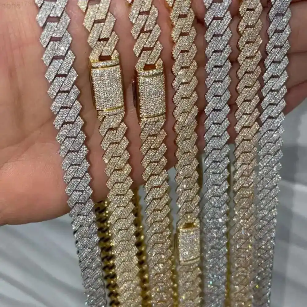10 мм Премиальное качество, низкие цены, новейший дизайн, Iced Out Vvs, муассанит, бриллиантовая кубинская цепочка для мужчин и женщин, подарки на день рождения
10 мм Премиальное качество, низкие цены, новейший дизайн, Iced Out Vvs, муассанит, бриллиантовая кубинская цепочка для мужчин и женщин, подарки на день рождения