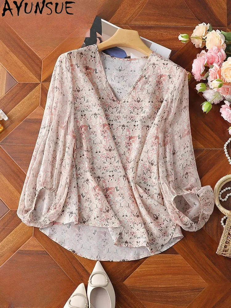 AYUNSUE 16MM 100% Real Mulberry Silk Tshirt Elegant T-Shirts for Women Summer Clothes Cool Womens Tops Loose Fit Топ Женский
AYUNSUE 16MM 100% Real Mulberry Silk Tshirt Elegant T-Shirts for Women Summer Clothes Cool Womens Tops Loose Fit Топ Женский