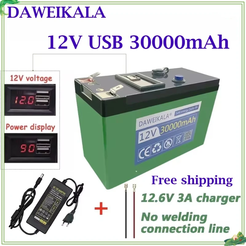 Литиевая батарея 12В, 30Ач, 18650, перезаряжаемый аккумулятор для солнечной энергии, электромобилей, светодиодных фонарей, зарядное устройство 12.6В 3А
Литиевая батарея 12В, 30Ач, 18650, перезаряжаемый аккумулятор для солнечной энергии, электромобилей, светодиодных фонарей, зарядное устройство 12.6В 3А