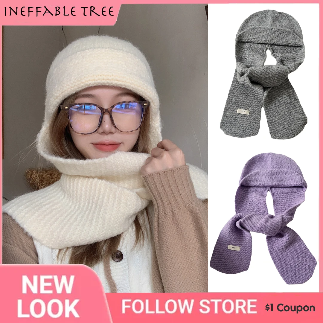 Y2K Japanese Super Cute Pink Wool Bomber Hat Autumn Winter Scarf Cap Integrated Design Girl Knitted Warm Scarf Women's Hats
Y2K Japanese Super Cute Pink Wool Bomber Hat Autumn Winter Scarf Cap Integrated Design Girl Knitted Warm Scarf Women's Hats