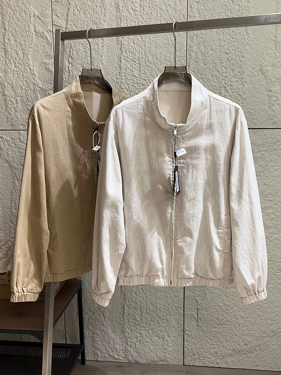 Cotton Linen Blend Casual Collar Pure Color Jacket Men's Spring Summer Daily Commute Outerwear Breathable Standard Fit Jacket
Cotton Linen Blend Casual Collar Pure Color Jacket Men's Spring Summer Daily Commute Outerwear Breathable Standard Fit Jacket