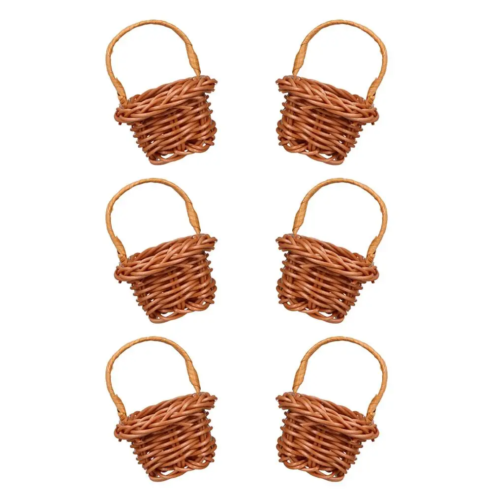 6 Pcs Mini Woven Flower Basket Tiny Miniature Desktop Plastic Hand Decorative Baby Baskets
6 Pcs Mini Woven Flower Basket Tiny Miniature Desktop Plastic Hand Decorative Baby Baskets