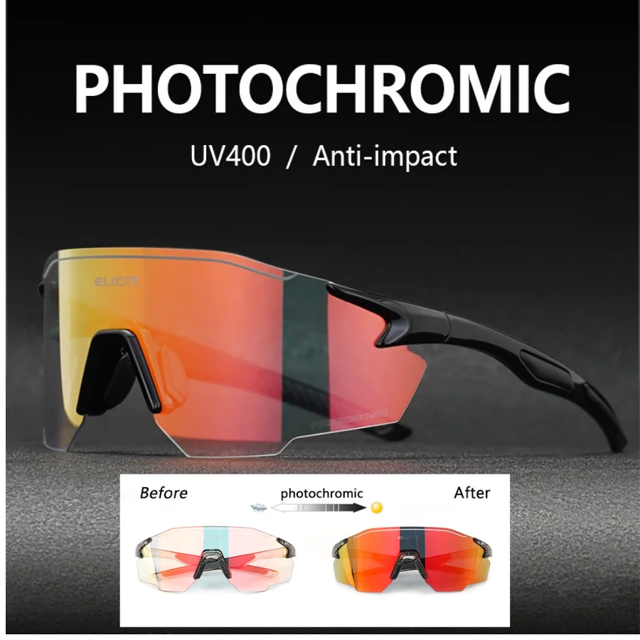 ELICIT Photochromic Sunglasses UV400 TR90 Cycling Glasses Unisex Outdoor Sports Eyewear for Bike Running Fishing Driving Hiking
ELICIT Photochromic Sunglasses UV400 TR90 Cycling Glasses Unisex Outdoor Sports Eyewear for Bike Running Fishing Driving Hiking