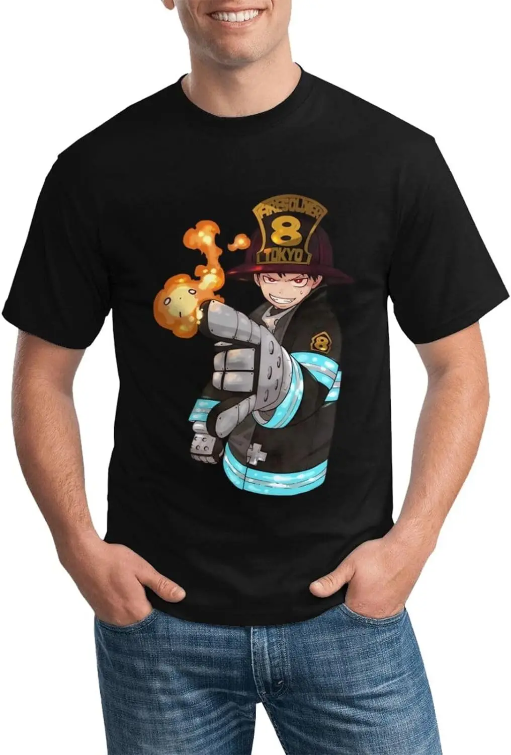 Fire Anime Force Shirt Men's Breathable Graphic Custom Short Sleeve Tshirt Fashion Crew Neck Tees Tops Black
Fire Anime Force Shirt Men's Breathable Graphic Custom Short Sleeve Tshirt Fashion Crew Neck Tees Tops Black