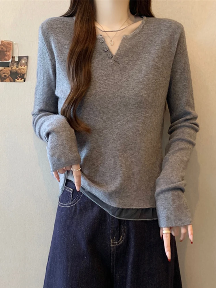 Кружевной вязаный свитер с длинными рукавами для женщин, осенне-зимний, модный, облегающий, базовый, для ношения под одеждой, в корейском стиле
Кружевной вязаный свитер с длинными рукавами для женщин, осенне-зимний, модный, облегающий, базовый, для ношения под одеждой, в корейском стиле