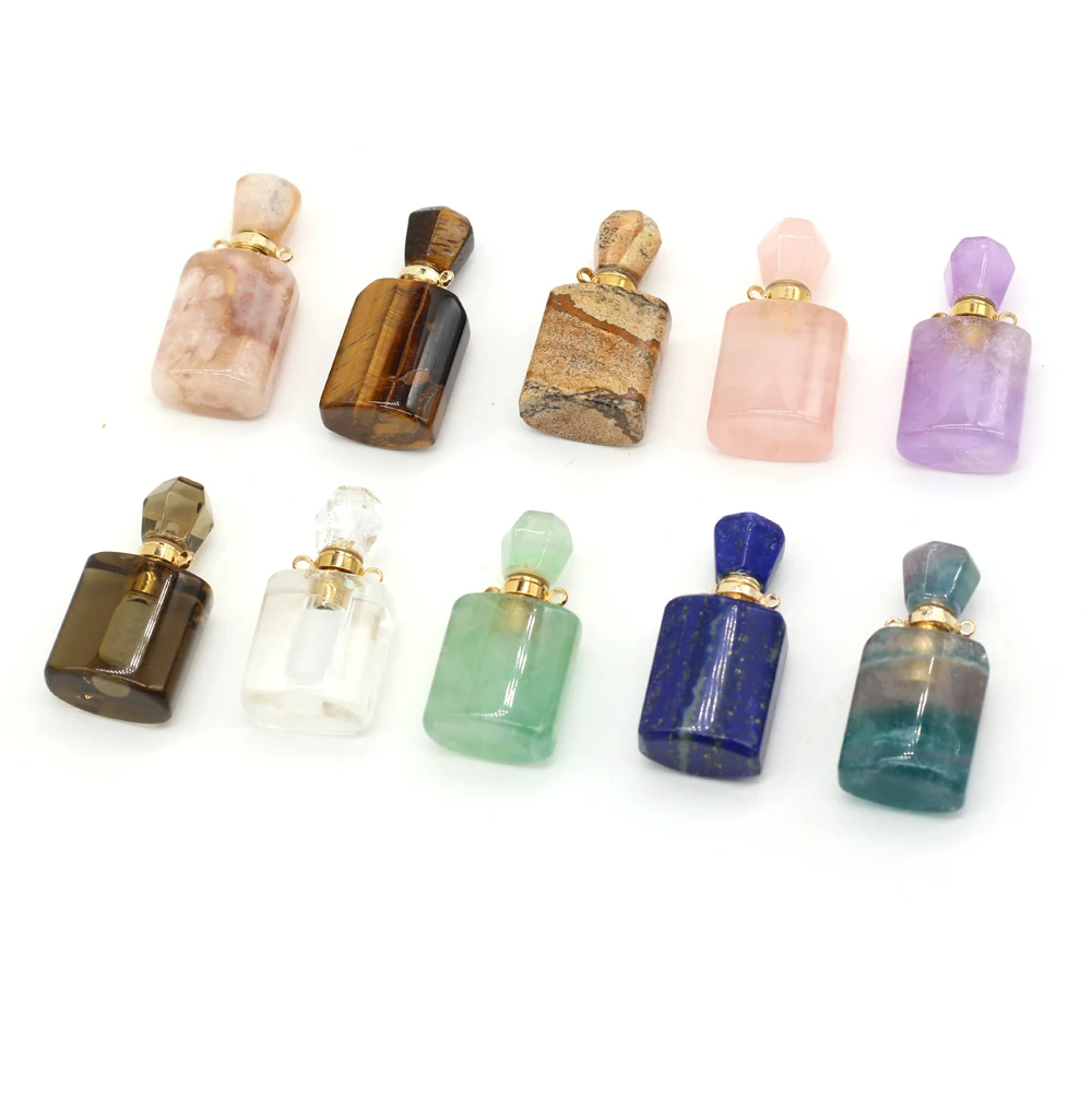 Natural Semi-precious Stone Essential Oil Diffuser Perfume Bottle Pendant White Crystal DIY Charm Necklace Jewelry
Natural Semi-precious Stone Essential Oil Diffuser Perfume Bottle Pendant White Crystal DIY Charm Necklace Jewelry