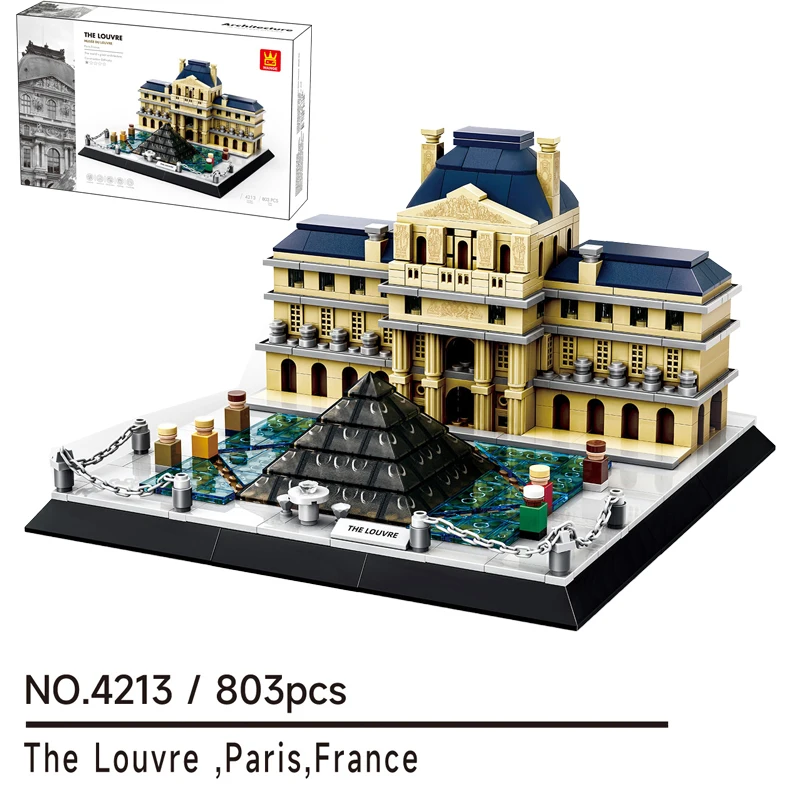 Creative Louvre Museum Paris France Building Blocks Architecture Construction Bricks Toy Good Gift for Friends
Creative Louvre Museum Paris France Building Blocks Architecture Construction Bricks Toy Good Gift for Friends