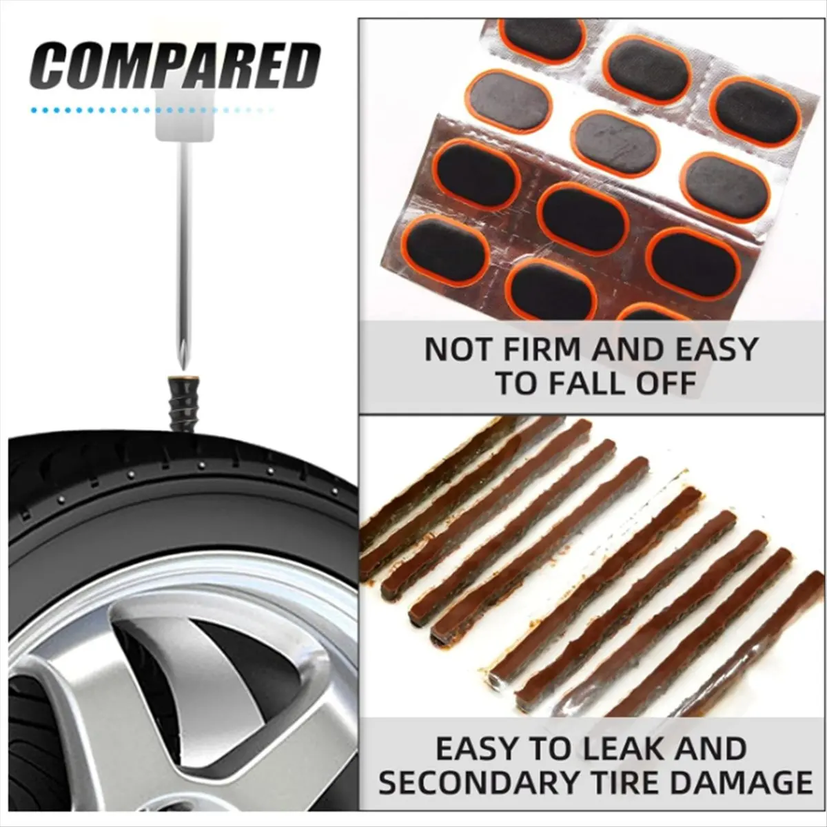 REST Tire Repair Glue Nails, Vacuum Tire Repair Screws, Quick Tool Self-Service Tire Repair Nails, Tire Repair Kits(80PCS)
REST Tire Repair Glue Nails, Vacuum Tire Repair Screws, Quick Tool Self-Service Tire Repair Nails, Tire Repair Kits(80PCS)