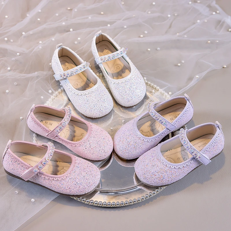 Girls Glitter Mary Jane Shoes Children Flats Princess Shoes Soft Sole Kids Pearls Leather Shoes for Party Wedding Size 26-35
Girls Glitter Mary Jane Shoes Children Flats Princess Shoes Soft Sole Kids Pearls Leather Shoes for Party Wedding Size 26-35