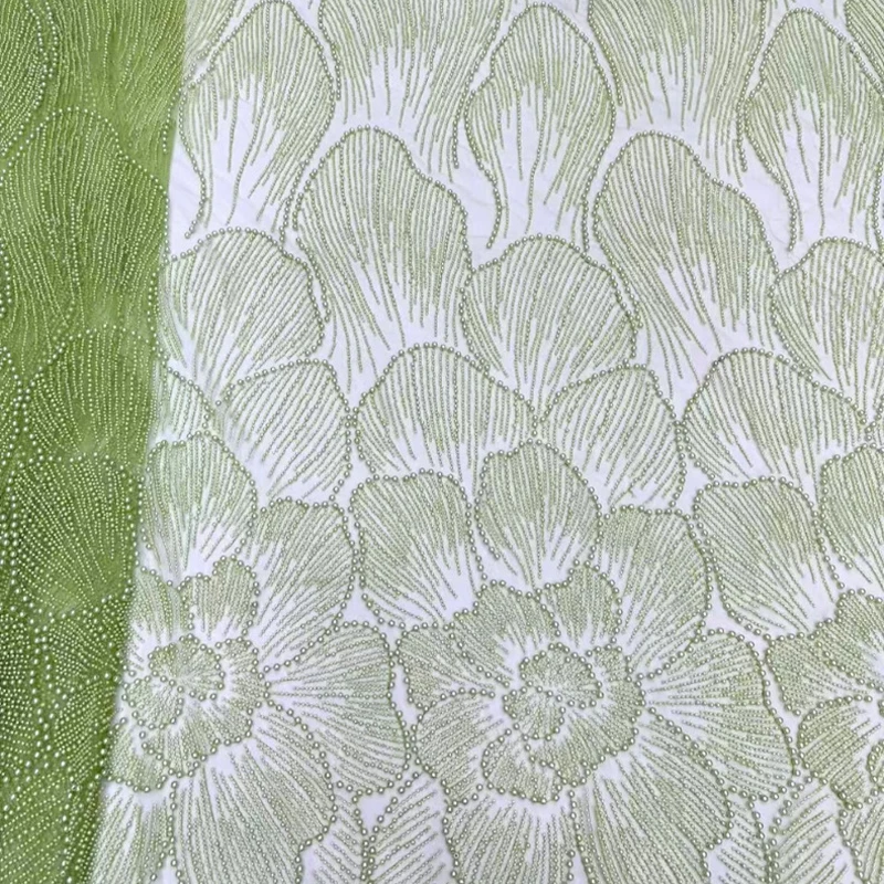 Elegant Beaded Lace Fabric Embroidered Heavy Big Pearl Lace Sequin Net Lace Fabric With Pearl Luxury Clothing Sewing Accessories
Elegant Beaded Lace Fabric Embroidered Heavy Big Pearl Lace Sequin Net Lace Fabric With Pearl Luxury Clothing Sewing Accessories