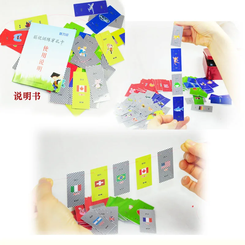 50Pcs Amblyopia Training Perforation Cards Children Eye Training Baby Hyperopia Astigmatism Fine Vision Thread Board 4-hole Card
50Pcs Amblyopia Training Perforation Cards Children Eye Training Baby Hyperopia Astigmatism Fine Vision Thread Board 4-hole Card