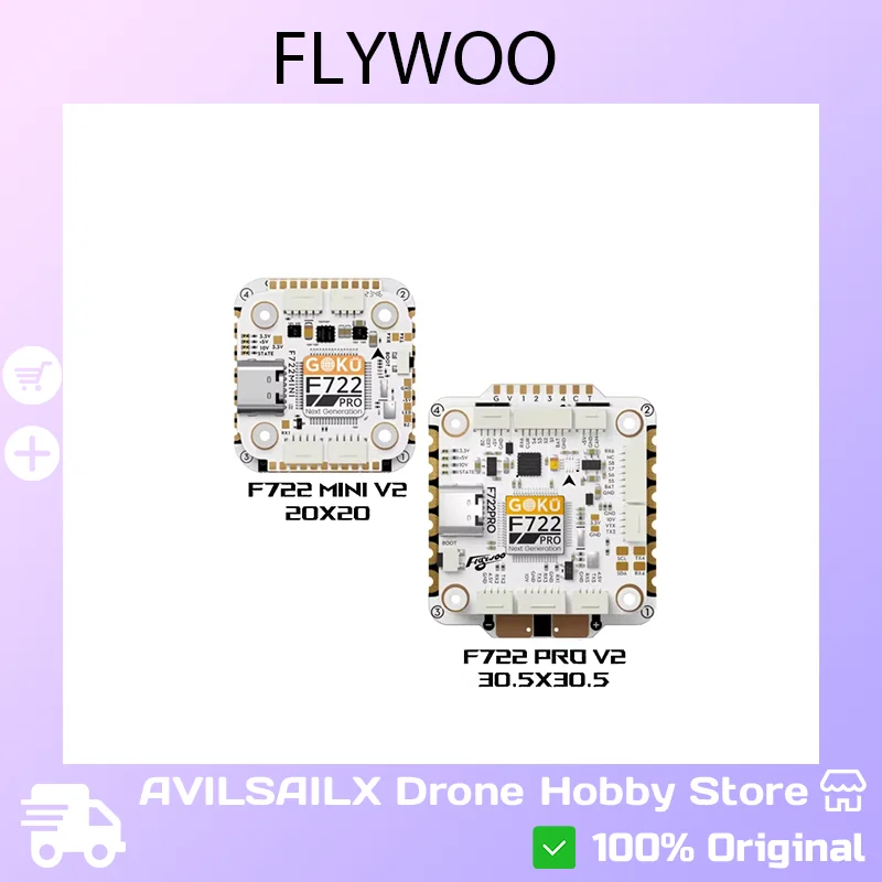 Flywoo GOKU F722 Mini/Pro V2 Drone Flight Stack | High Performance
Flywoo GOKU F722 Mini/Pro V2 Drone Flight Stack | High Performance