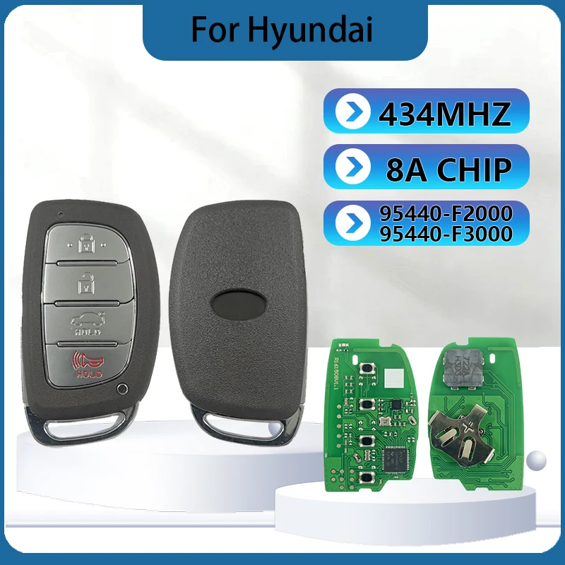 CN020148 Aftermarket 4 Buttons Smart Key 95440-F2000 95440-F3000 FCC CQOFD00120 8A Chip 434MHz For Hyundai Elantra 2016-2018
CN020148 Aftermarket 4 Buttons Smart Key 95440-F2000 95440-F3000 FCC CQOFD00120 8A Chip 434MHz For Hyundai Elantra 2016-2018