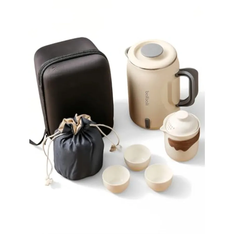 Complete Travel Mini Electric 0.6L Hardshell Case for Portable Travel Hot Water Boiler Teapot with Strainer Cups and Protect Ba
Complete Travel Mini Electric 0.6L Hardshell Case for Portable Travel Hot Water Boiler Teapot with Strainer Cups and Protect Ba