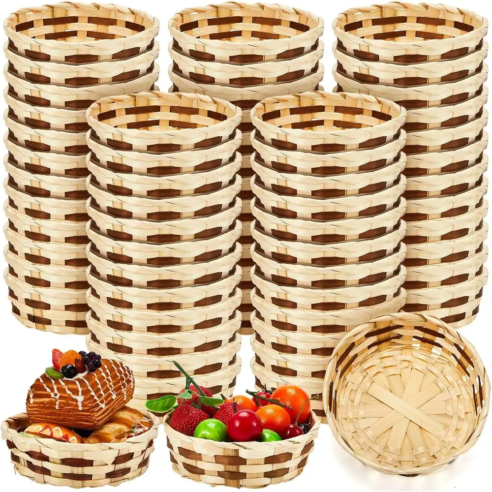 Round Bamboo Woven Baskets - Perfect for Serving, Picnics, and Kitchen Use (Small)
Round Bamboo Woven Baskets - Perfect for Serving, Picnics, and Kitchen Use (Small)
