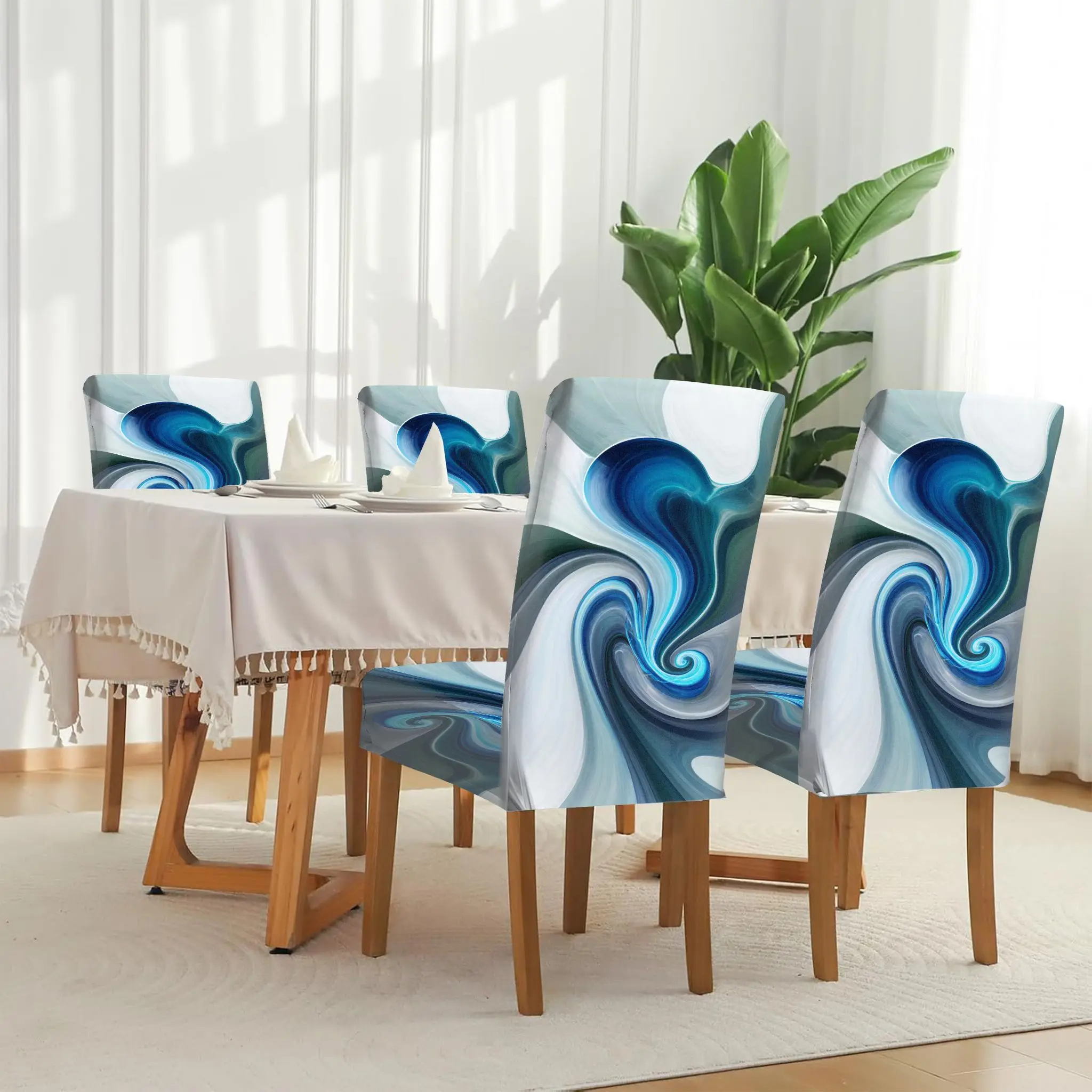 Elastic Dining Chair Cover Flowing Abstract Art Blue Vortex Vortex Diagram Removable, Washable, Home Dining Chair Cover
Elastic Dining Chair Cover Flowing Abstract Art Blue Vortex Vortex Diagram Removable, Washable, Home Dining Chair Cover