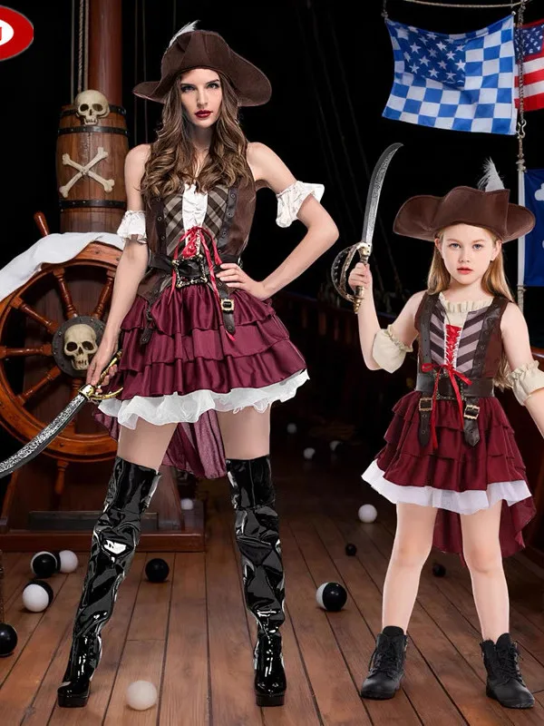 New Caribbean Pirate Jack Sparrow Costume Halloween Somali Pirate Performance Clothing Women's Fashion Stage Outfit Polyester...
New Caribbean Pirate Jack Sparrow Costume Halloween Somali Pirate Performance Clothing Women's Fashion Stage Outfit Polyester...