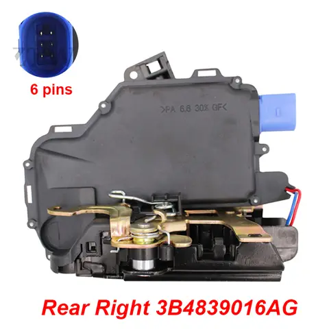 New REAR RIGHT SIDE DOOR LOCK ACTUATOR CENTRAL MECHANISM 3B4839016AG FOR VW POLO 9N FOR VW T5 TRANSPORTER CARAVELLE MULTIVAN