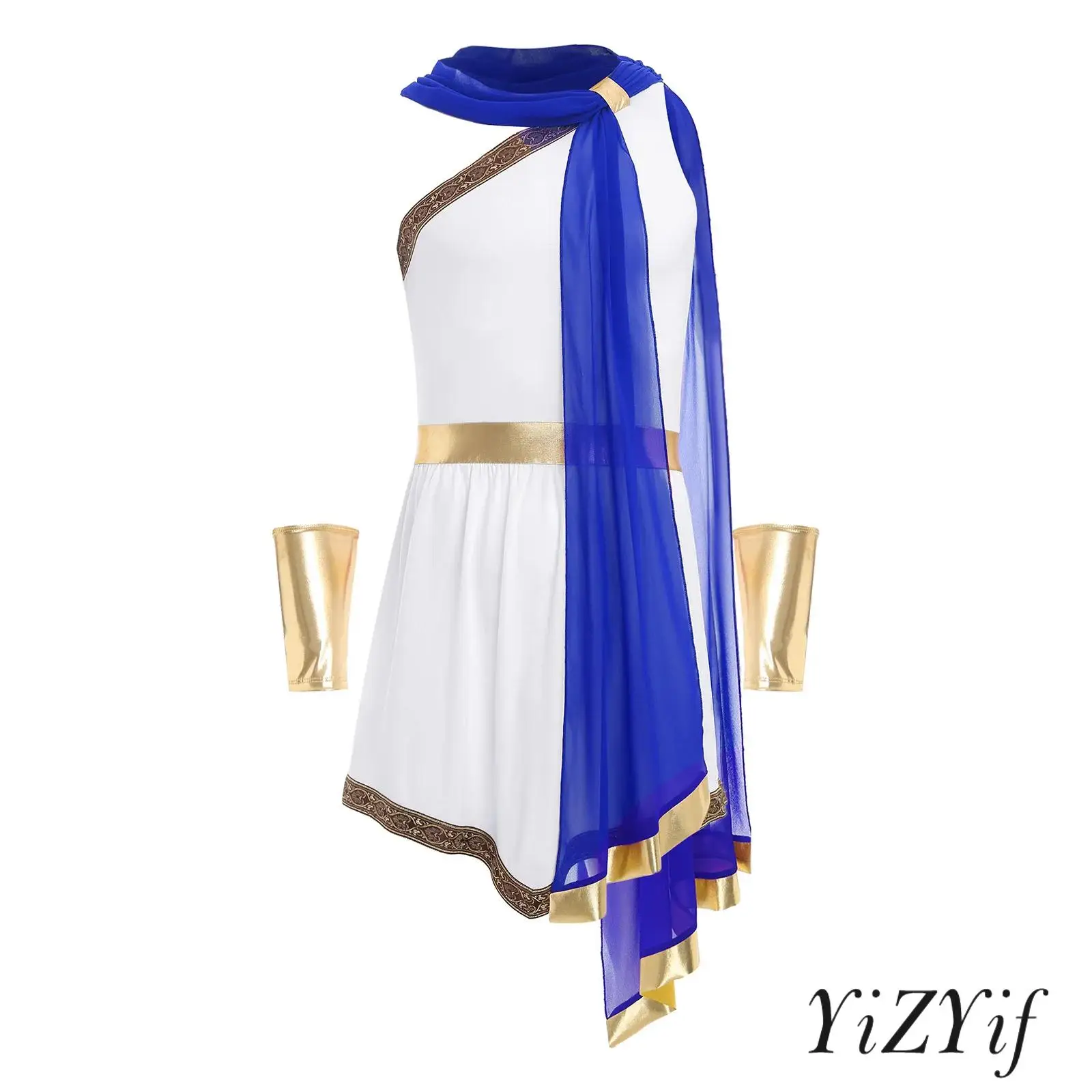 Men Dramatic Roman Toga Costume Gladiator Asymmetric Shoulder Cascading Ruffles Tie Sash Hem Metallic Arm Bands Roleplaying Robe
Men Dramatic Roman Toga Costume Gladiator Asymmetric Shoulder Cascading Ruffles Tie Sash Hem Metallic Arm Bands Roleplaying Robe