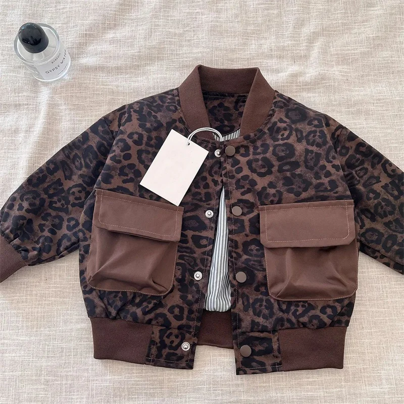 Boys Autumn Baseball Jackets Kids Leopard-Print Spring Coats Children Trendy Cool Outerwear New Toddler Casual Vintage Clothing
Boys Autumn Baseball Jackets Kids Leopard-Print Spring Coats Children Trendy Cool Outerwear New Toddler Casual Vintage Clothing