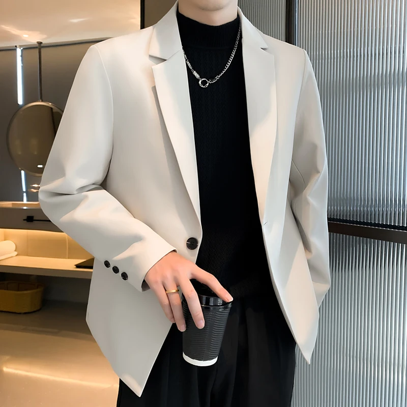 2022 Spring Summer Formal Blazers Men Korean Fashion Loose Casual Dress Jacket Men Harajuku Social Suit Jacket Clothing S-5XL
2022 Spring Summer Formal Blazers Men Korean Fashion Loose Casual Dress Jacket Men Harajuku Social Suit Jacket Clothing S-5XL