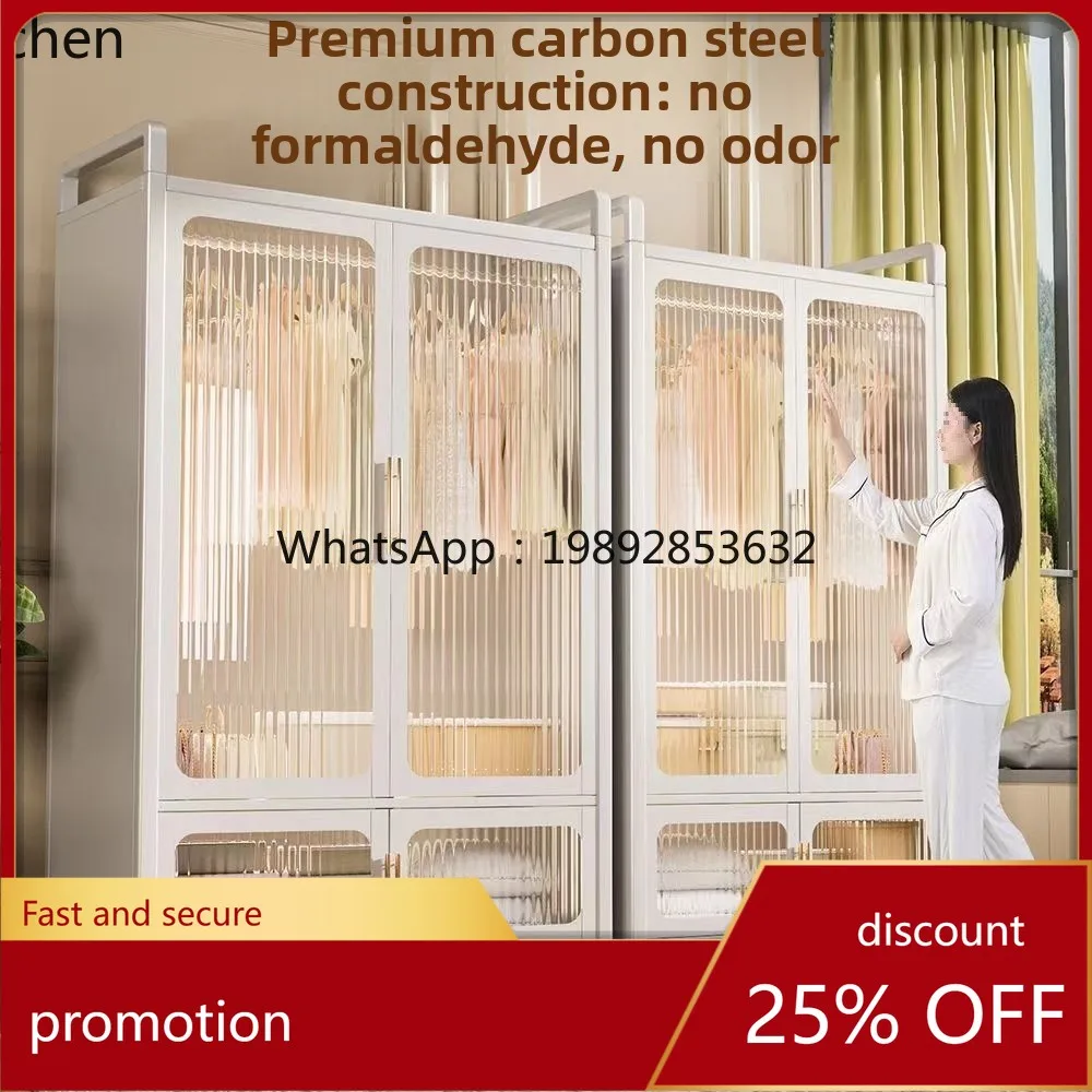HT Simple Wardrobe for Home Bedroom Multi-layer Storage Clothes Rack Home Hanging Rack Long Floor-standing Clothes Cabinet
HT Simple Wardrobe for Home Bedroom Multi-layer Storage Clothes Rack Home Hanging Rack Long Floor-standing Clothes Cabinet