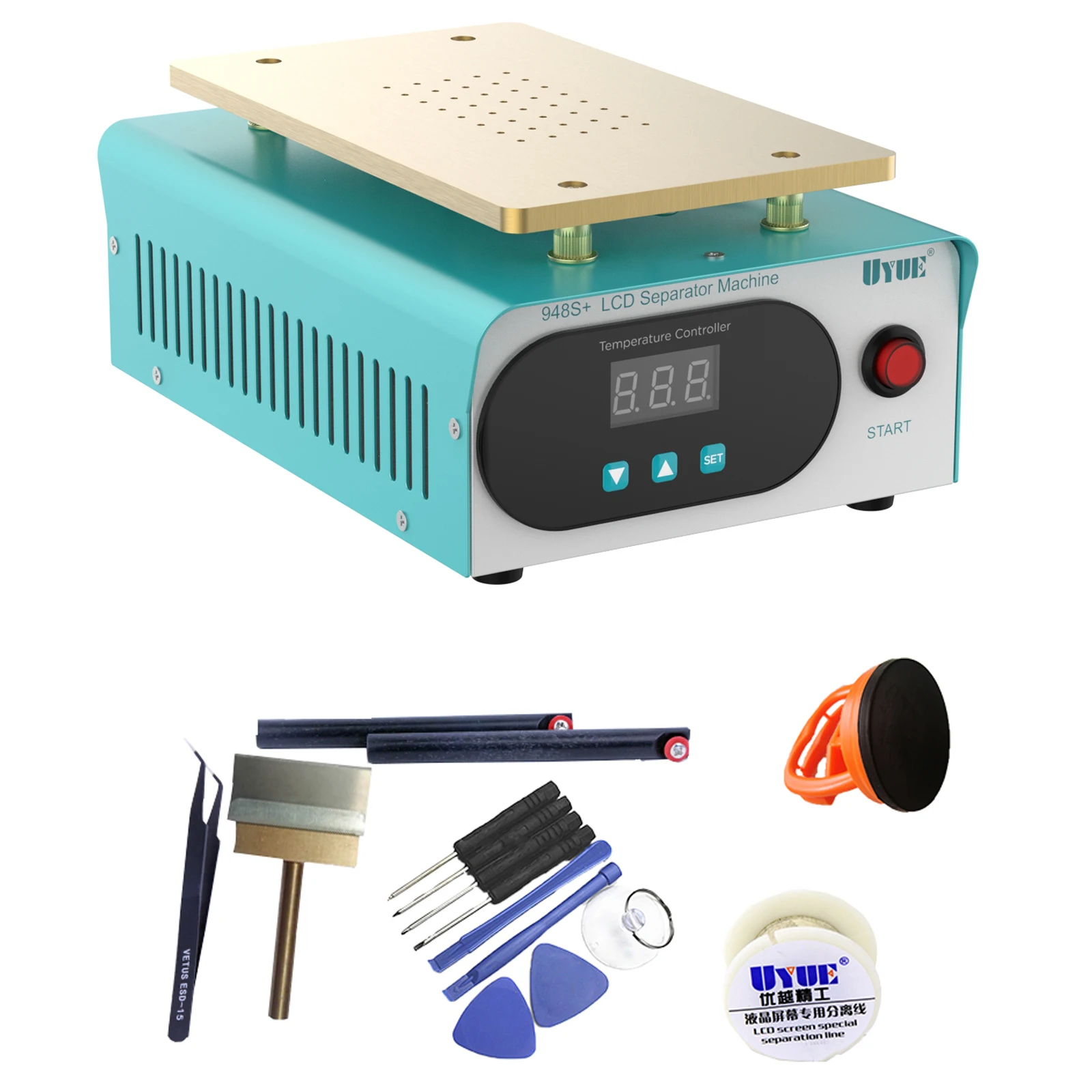 UYUE 948S+ LCD Touch Screen Separator Machine Kit 7 inch for iPhone Separator Screen Repair Machine Build-in Vacuum Pump
UYUE 948S+ LCD Touch Screen Separator Machine Kit 7 inch for iPhone Separator Screen Repair Machine Build-in Vacuum Pump