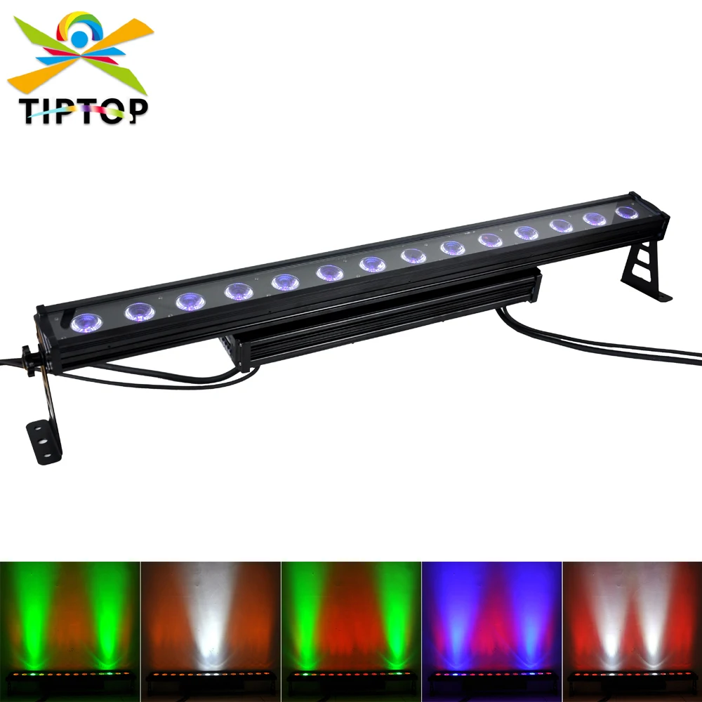 TIPTOP Waterproof Running Pixel Led Wall Washer Light 14x18W RGBWA UV 6IN1 DMX/mater and slave/Sound Control IP65 CE ROHS
TIPTOP Waterproof Running Pixel Led Wall Washer Light 14x18W RGBWA UV 6IN1 DMX/mater and slave/Sound Control IP65 CE ROHS