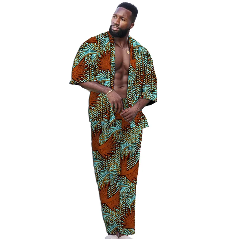 Men's African Trends Short Cardigan Coat Set Half Sleeve Jackets With Straight Pants Tailor Made Nigerian Outfits
Men's African Trends Short Cardigan Coat Set Half Sleeve Jackets With Straight Pants Tailor Made Nigerian Outfits